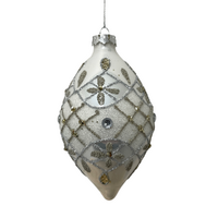 RAZ Champagne Diamond Point Jewelled Teardrop 15cm