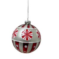 RAZ Peppermint Ball Stripes Hanging 10cm