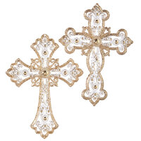 RAZ Jewelled Cross Ornament 1pc 2 Assorted 12cm