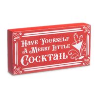 RAZ Merry Little Cocktail Block 20cm