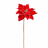 Red Poinsettia w. Gold Edge 51cm