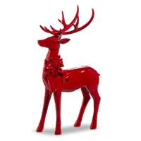 Red Reindeer w. Bow 35cm