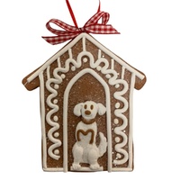 Dog Hanging Ornament Straight Roof 11cm