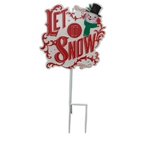 Let It Snow Yard Sign 71cm