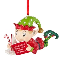 Studying Elf Ornament 10cm