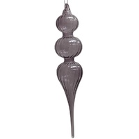 Amethyst Glass Finial Round 23cm