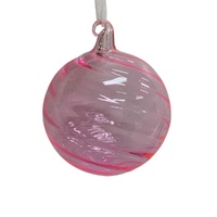 Light Pink Swirl Bauble 10cm