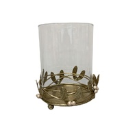 Golden Mistletoe Candle Holder 18cm