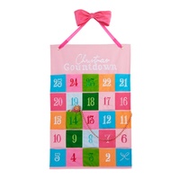 Pink Hanging Advent Calender 79cm