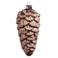 Iced Pinecone Brown 13cm