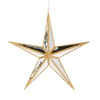 Champagne Hanging 5 Point Star 29cm
