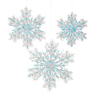 Iridescent Snowflakes Set of 3