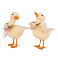 Ducks w. Flowers 2Asst 26cm