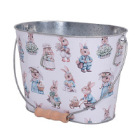 Oval Old World Easter Bucket 20cm