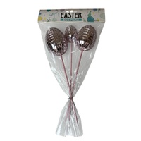 Mirror Ball Egg Picks Pink 