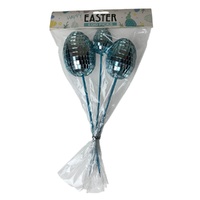 Mirror Ball Egg Picks Blue 