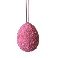 Sequin Easter Egg Pink 9cm