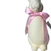 Flocked Bunny Pink 38cm