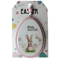 Hanging Egg Decor Pink 11cm