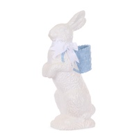 White Glitter Chocolate Rabbit w/ Basket 53cm