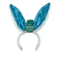 Plush Bunny Ears Blue