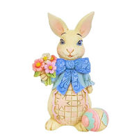 Easter Bunny with Flowers 10cm