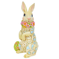 Bunny with Floral Wreath 16cm