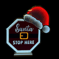 Infinity Santa Stop Here w. Hat 60cm