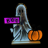 Infinity Halloween Ghost w. Boo Sign 40cm