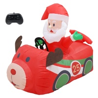 Remote Control Musical Santa Reindeer Race Car 90cm