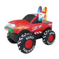 Inflatable Santa Monster Surf Truck w. Headlights 170cm
