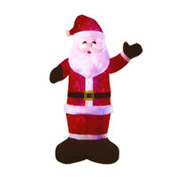 Inflatable Plush Santa w. Disco Lights 2.44m