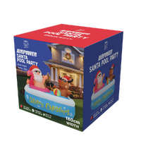 Inflatable Christmas Swimming Pool Scene 180cm