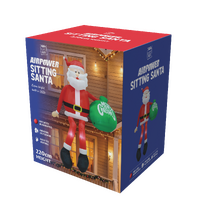 Inflatable Roof Santa w. Sack 220cm