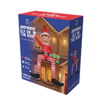 Inflatable Roof Waving Elf 305cm