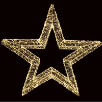 3D Metal Star Frame 80cm