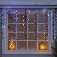 Waterfall Cluster Icicle Lights Multicolour 4.8m