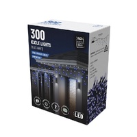 LED 300 Blue & White Flashing Icicles 5.9m