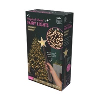 LED 300 Fairy Lights Warm White w. Wand Control