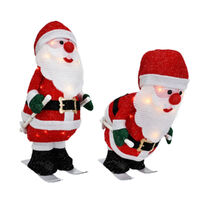 LED Skiing Animated Santa 50cm