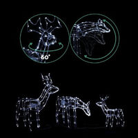 LED Reindeers Family 3pc Animated