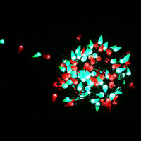 Pinecone Lights 200 Red & Green