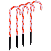 Candy Cane LED Light Set 4 Red & White