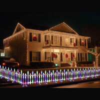 LED Pre-Lit Fence Multicolour
