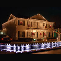 LED Pre-Lit Fence White
