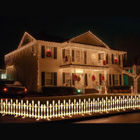 LED Pre-Lit Fence Warm White