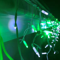 Icicle Lights GREEN/WHITE 4.8m Extendable