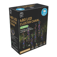 Solar LED Tree Clusters 480 6pk Multicolour