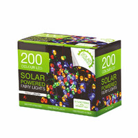 Solar 200 LED Fairy Lights Multicolour