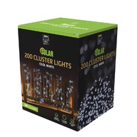 Solar LED Cluster Lights 200 Cool White